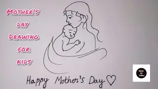 Mother's Day Drawing for Kids | Mother and Baby Drawing | Sabu's Art Gallery #Shorts