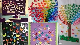 DIY Butterfly classroom decoration ideas/Paper butterfly craft/Butterfly door decoration ideas