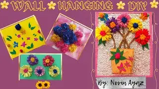 2D Flower Pot | Wall hanging DIY #foil #foamsheetflower #ribbonflower #walldecor #wallhanging #DIY