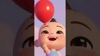 A little girl dances with a balloon among clouds ☁️🎈 #VoicelessAnimation#shorts#cartoon