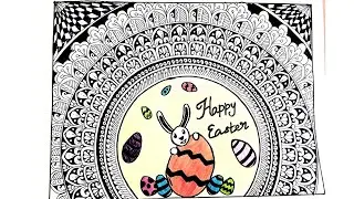 Easter Mandala art | Easter Egg Drawing | How to draw mandala art for beginners @ThoughtVentures