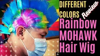 Rainbow Mohawk Hair Wig - Product REVIEW | Feb&Jake Vlogs#61