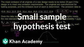 Small sample hypothesis test | Inferential statistics | Probability and Statistics | Khan Academy
