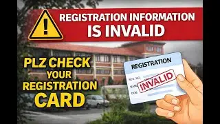 REGISTRATION INFORMATION IS INVALID PLZ CHECK YOUR REGISTRATION CARD PROBLEM SOLVE? TU STUDENT ID