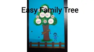 Easy and beautiful Family Tree👨‍👩‍👦‍👦🌳 How to draw easy Fami tree #Easy family tree project idea