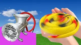 EXPERIMENT Rubber Snake VS MEAT GRINDER #16