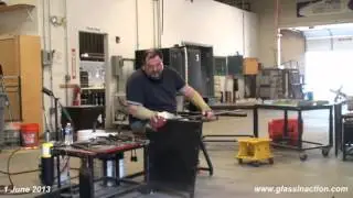 Glass blowing - Drop vase with incalmo . Igal Kaptsan
