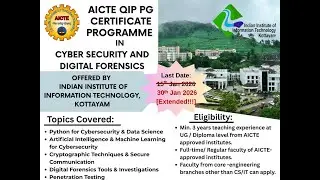 AICTE QIP PG Certificate Programme in Cyber Security & Digital Forensics | IIIT Kottayam