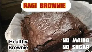 Healthy Millet Brownie Recipe Tamil | Fudge Ragi Brownie with Measurements | Tasty No Maida Brownie