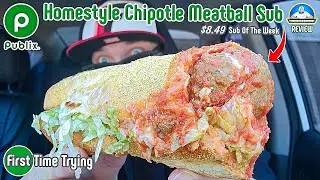 Обзор сэндвича с фрикадельками в домашнем стиле чипотле от Publix&reg;! 🌶️🥖 | Пробую впервые | theend...