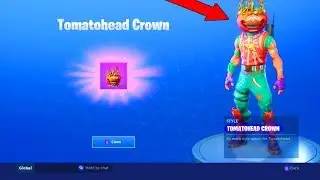 *NEW* TOMATOHEAD CROWN UNLOCKED! | Customized Tomatohead Skin Gameplay! | Fortnite Battle Royale!