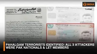 Pahalgam Terrorists Identified: All 3 Attackers Were Pak Nationals & LeT Members | DD India Live