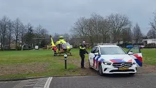 Traumahelikopter maakt landing in Drunen