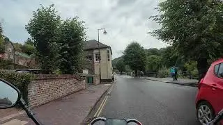 IRON BRIDGE NEAR MISS GIRL CROSSING THE ROAD