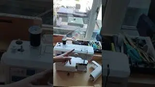 Winding a bobbin onto The Janome model 4400 sewing machine