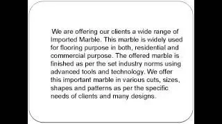 Supplier of Imported marble in India
