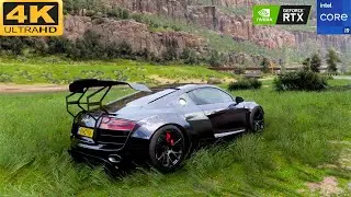 Driving Audi R8 1500Hp in Forza Horizon 5 (4K Extreme Graphics) with i914900k and RTX 3080 10gb