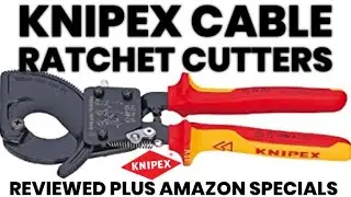 KNIPEX Cable Cutter (ratchet action) for steel wire armoured cables 1000V-insulated 95 36 250