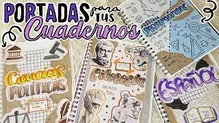 PORTADAS PARA CUADERNOS CREATIVAS y FACILES- Regreso a CLASES 🖍