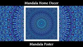 Blue Spiritual Flower Garden Mandala Poster by David Zydd