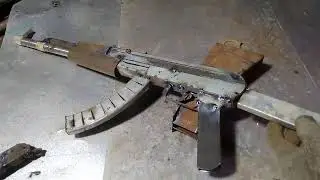 How to make a toy ak47 from iron ( not real gun ) #metalart