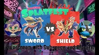 Pokemon Sword vs. Pokemon Shield Custom Splatfest with Subspaceking & Blucario (Check description)
