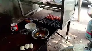 Morning breakfast at a roadside village restaurant: paratha, lentils, and vegetables