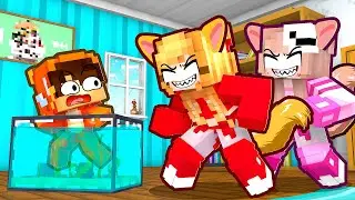 UM PEIXE em uma CASA DE GATOS no Minecraft
