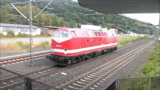 Der abendliche Bahnverkehr auf der Dillstrecke in Herborn am 22.08.2016