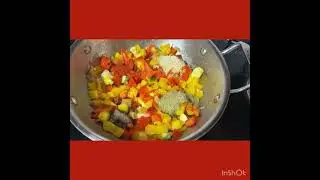 Simple red n yellow bell peppers fry# by Kalyani Boppana .