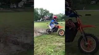 A Muddy Slo mo on my Electric Dirt Bike
