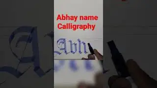 Abhay name #shorts #calligraphy #painting #writing #handwriting #writer #painter #art #drawing
