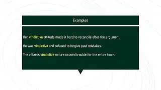 vindictive # Expand Your English Vocabulary