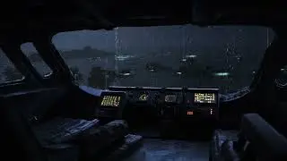 Alien Ship Bridge in a Storm | Relaxing Rain & Thunder Sounds for Deep Sleep ⚡🚀