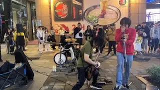 One Day - One Piece - The Rootless _ LIVE without bass band busk in Taiwan 20231202 Round III