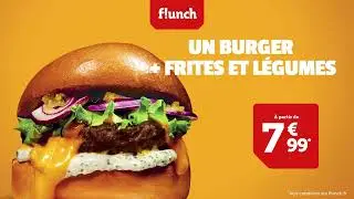 Un burger + Frites et l&eacute;gumes &agrave; volont&eacute;