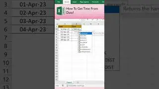 Get Time from date #shorts #excel #advancedexcel #viralshorts #learn #iammeera