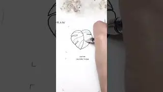 Tropical leaf easy drawing tutorial 🍃