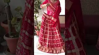 Pure Banarsi georgette bandhani lehenga