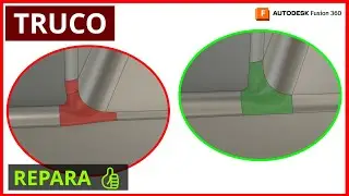 Repara Empalme o Fillet problem&aacute;tico en Fusion 360 (avanzado)