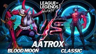 Blood Moon Aatrox VS Classic Aatrox ( Skins Comparison ) Wild Rift