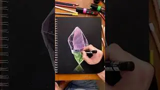 Crystal drawing  #art #handdrawing #sketching  #pensils #рисование #shorts