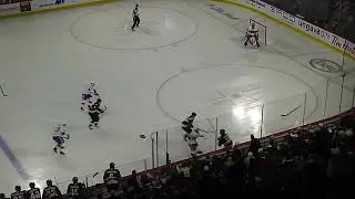 Laval Rocket's Lucas Condotta and Belleville Senators' Zack MacEwen get into a brief fight 12/20/24