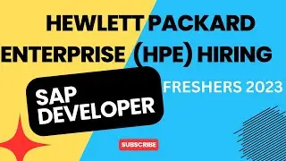 HPE Hiring Freshers 2023 | Salesforce Developer |Exp: 0-3Yrs| Bangalore | BE | BTech | MCA