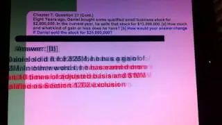 CALMAT BUS-585 Taxation: Property Disposition,Tax Deferred, Stock Capital Gain, Section 1202