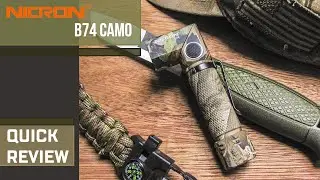 Nicron B74 || Camo || 90&deg; Twist Flashlight || Quick Review || Flash Warning!