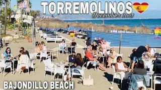 EL BAJONDILLO - TORREMOLINOS SPAIN BEACH WALK LATEST UPDATES IN DECEMBER 2021 [4K]