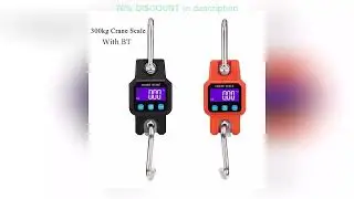 A must-have product! 300kg/50g Bluetooth Crane Scale Rechargeable Digital Hanging Hook Scales Elec