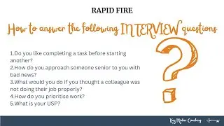 Rapid Fire Interview Questions and Answers. Tell me about yourself questions.