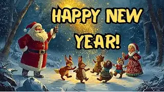 Happy New Year from the Enchanted Forest! Animated Greeting Card 2025